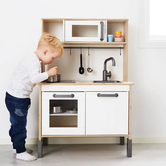 DUKTIG play kitchen, birch, 283/8x153/4x427/8" - IKEA