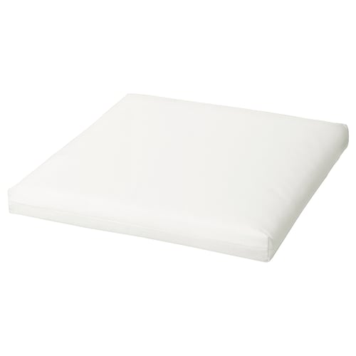 JÄRPÖN/DUVHOLMEN Chair pad, outdoor, white, 195/8x195/8 - IKEA