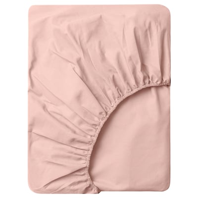DVALA Fitted sheet, light pink, Twin X-long