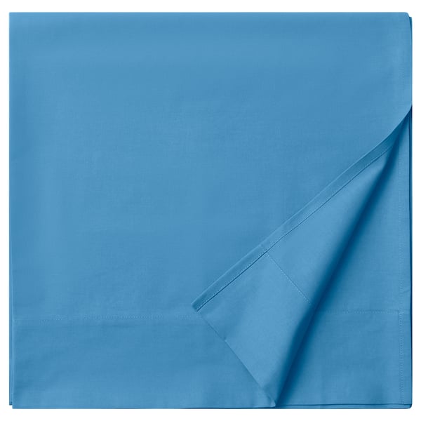 DVALA Flat sheet, blue, Twin/Twin X-long