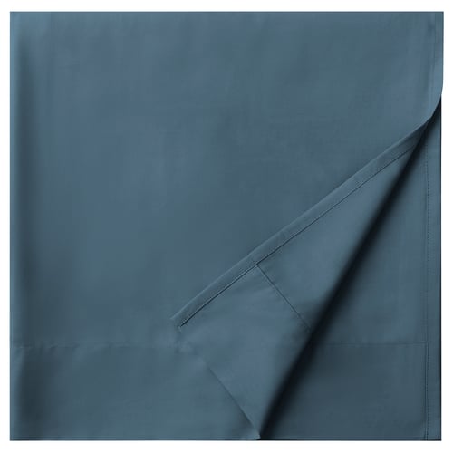 DVALA blue sheets, 100% cotton, neatly folded.