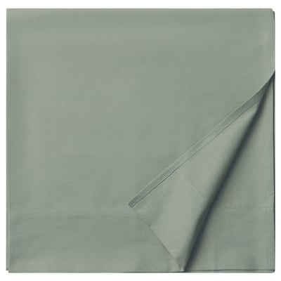 DVALA Flat sheet, gray-green, Queen