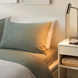 DVALA Flat sheet, gray-green, Queen