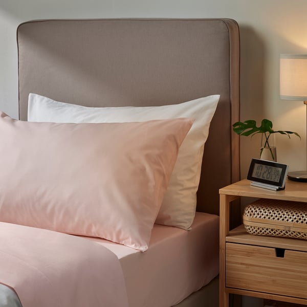 DVALA Flat sheet, light pink, Twin/Twin X-long