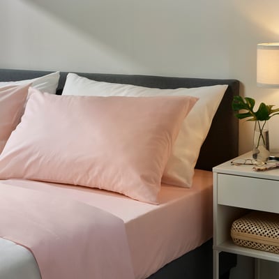 DVALA Flat sheet, light pink, Queen