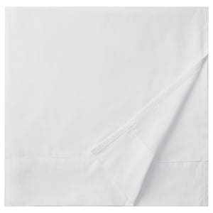 White DVALA cotton flat sheet, simple, rectangular design.