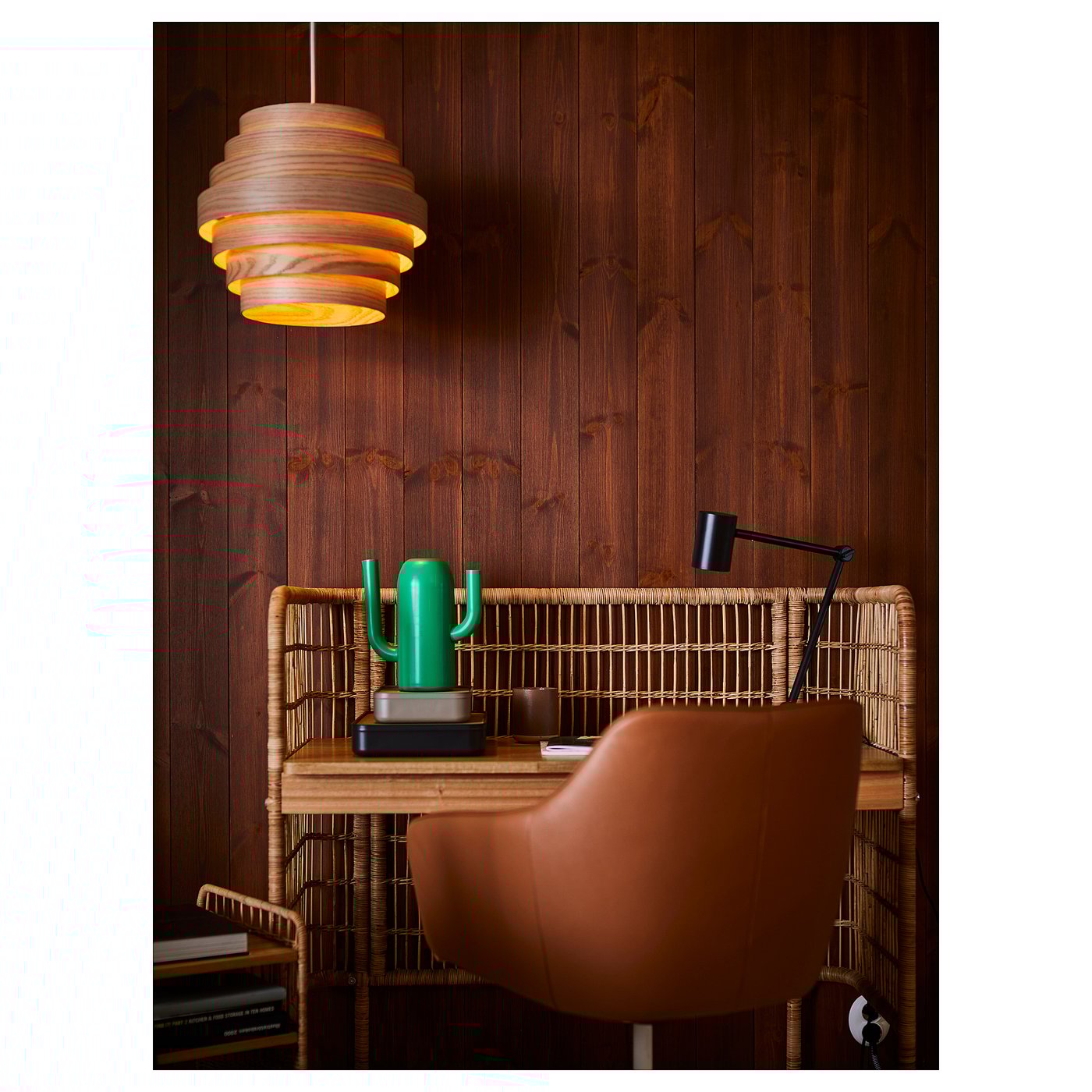 Pendant lamp, white stained oak veneer/white 2