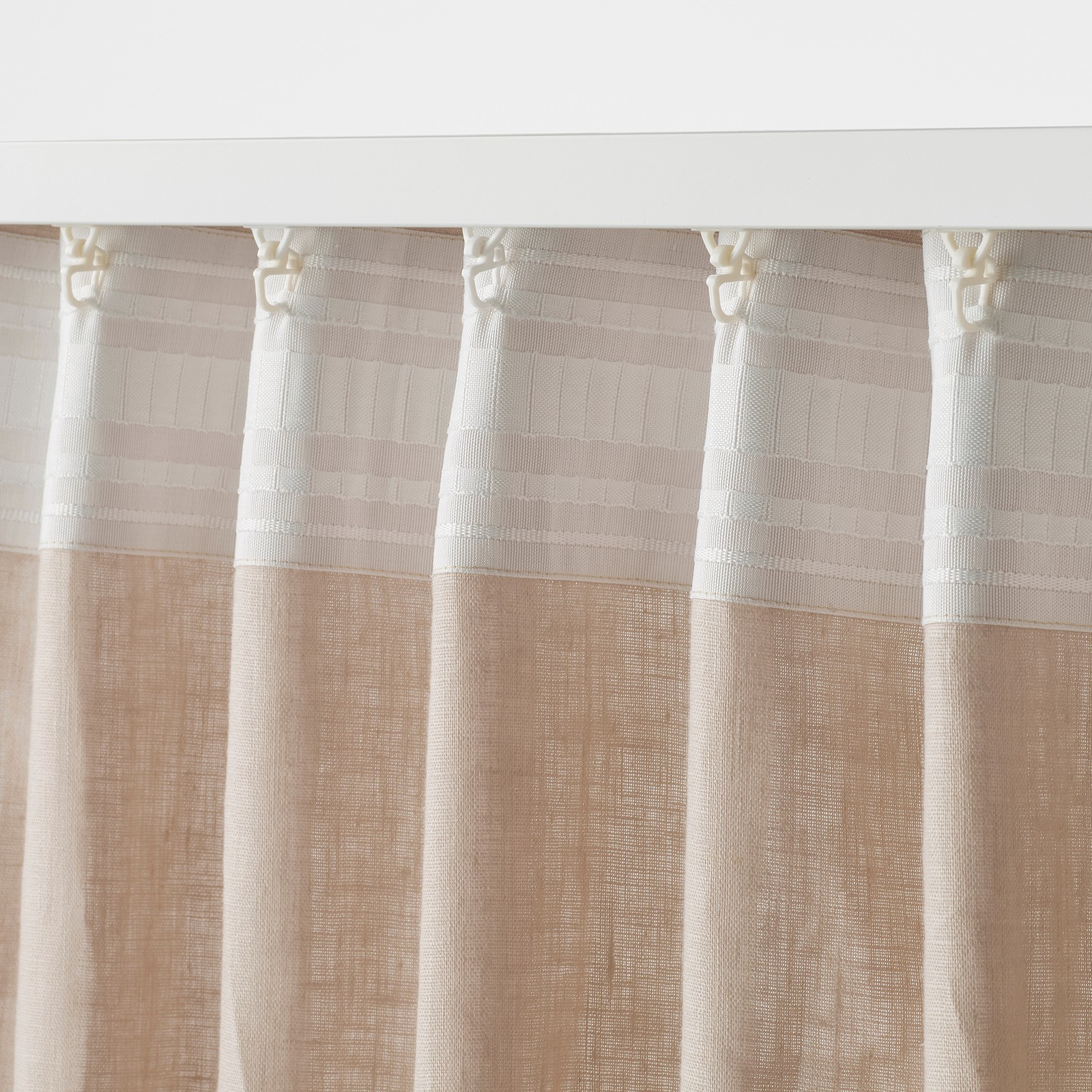 DYTÅG Curtains, 1 pair, beige, 57x98" IKEA