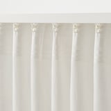 DYTÅG Curtains, 1 pair, white/with heading tape, 57x98 "