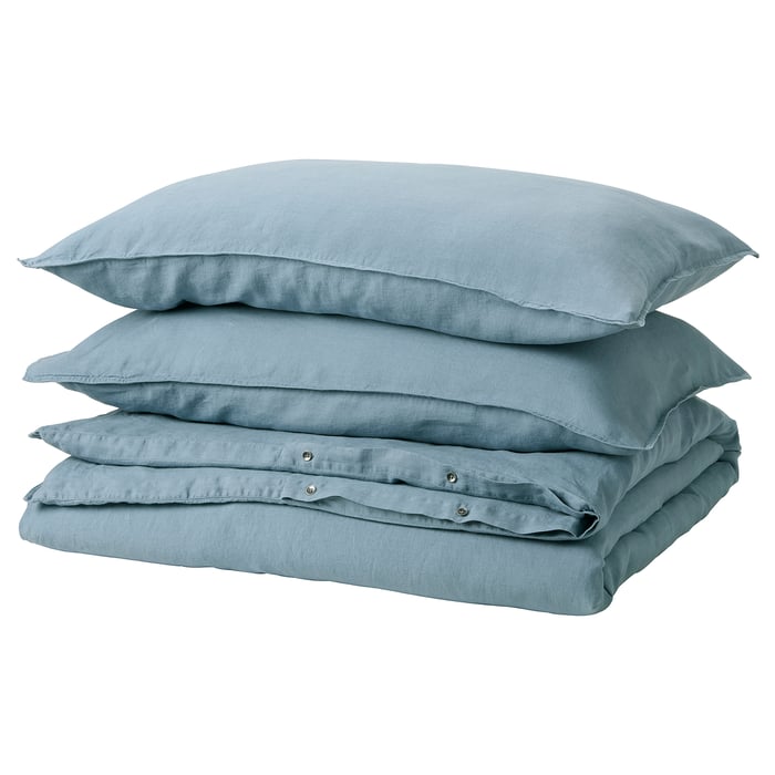 DYTÅG duvet cover and pillowcase(s), blue, Full/Queen (Double/Queen) IKEA