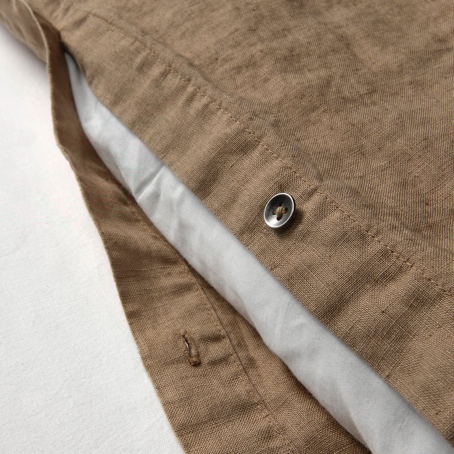 DYTÅG duvet cover and pillowcase(s), dark beige, Full/Queen (Double