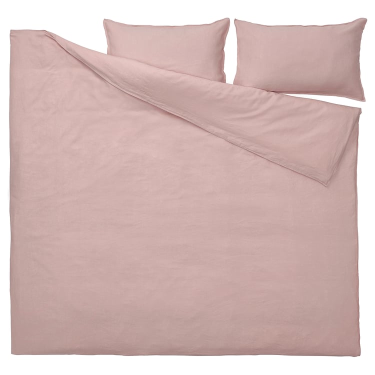 DYTÅG duvet cover and pillowcase(s), light pink, Full/Queen (Double