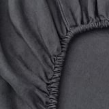 DYTÅG Fitted sheet, dark gray, King