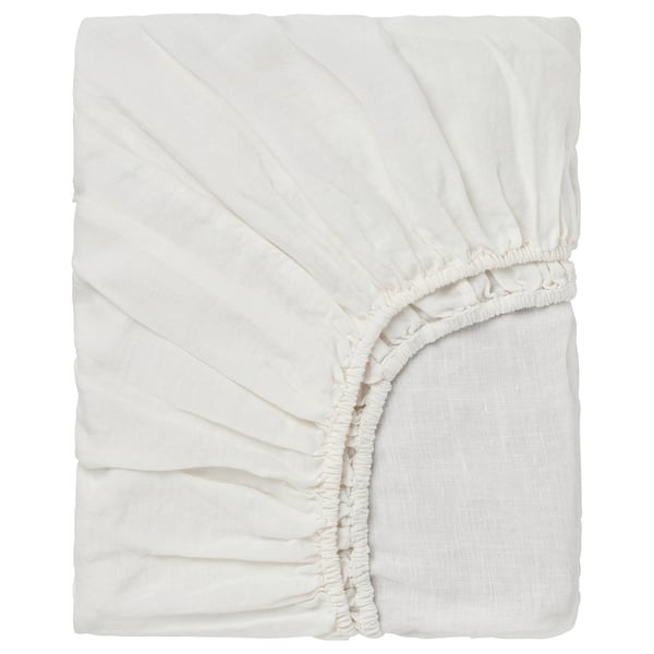 DYTÅG Fitted sheet, white, Queen - IKEA