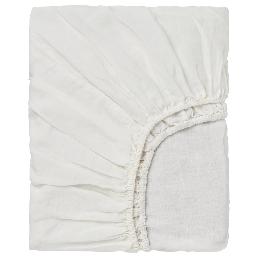 DYTÅG fitted sheet, white, Queen IKEA