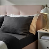DYTÅG Sheet set, dark gray, Queen