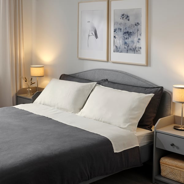 DYTÅG Sheet set, white, Queen