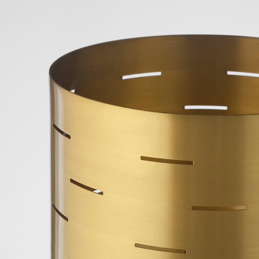 EBBEMÅLA table lamp with LED bulb, brass color, 25" IKEA