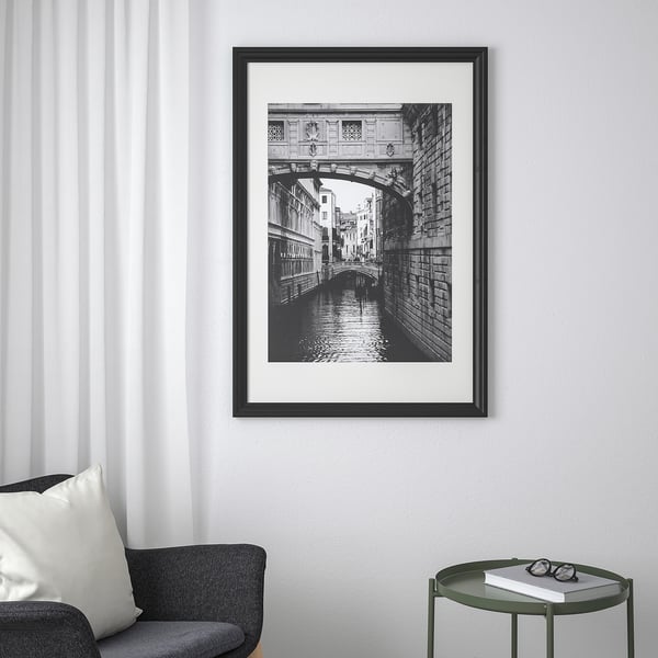 EDSBRUK Frame, black stained, 24x35 ¾ "