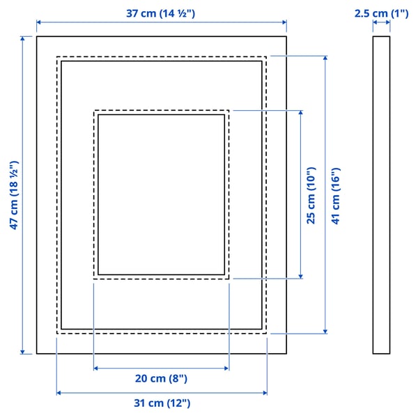 EDSBRUK Frame, white, 12x16 "