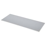 EKBACKEN Countertop, double-sided, with white edge light gray/white/laminate, 74x1 1/8 "