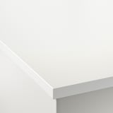 EKBACKEN Countertop, double-sided, with white edge light gray/white/laminate, 74x1 1/8 "