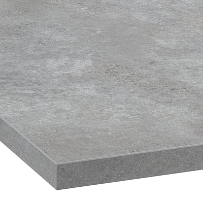 EKBACKEN Countertop for kitchen island, light gray concrete effect/laminate, 74x42x1 1/8 "