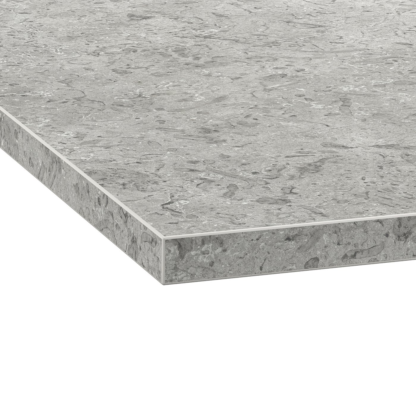 EKBACKEN countertop for kitchen island, limestone effect/laminate