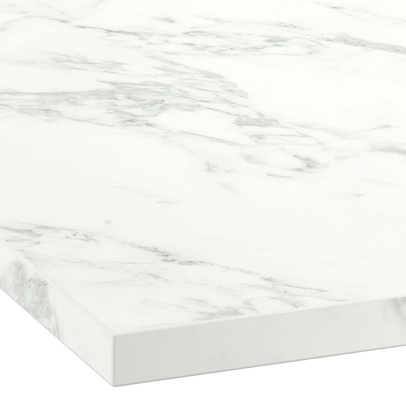 EKBACKEN countertop for kitchen island, white lively marble effect