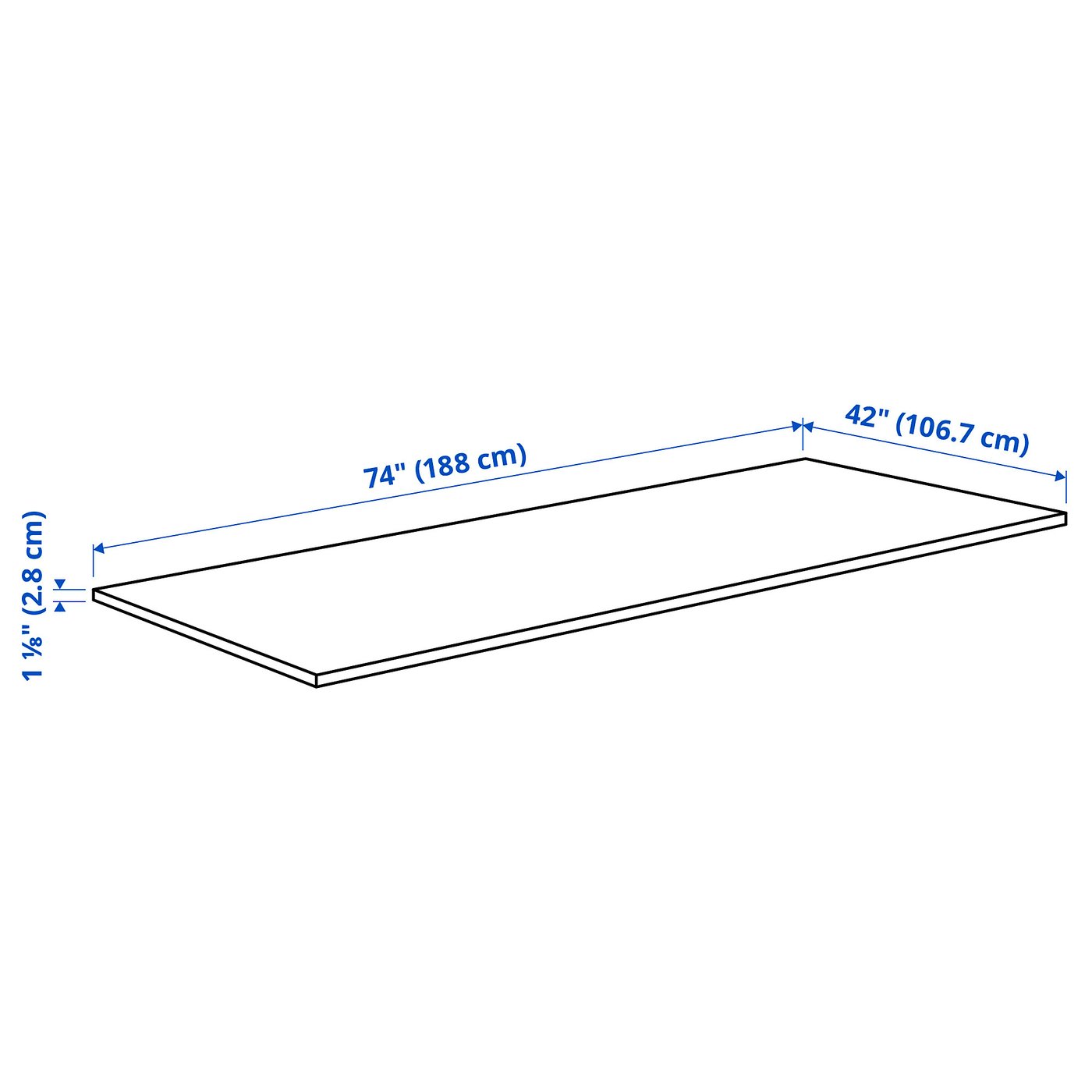 Countertop for kitchen island, white lively marble effect/laminate 5