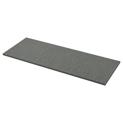 EKBACKEN Countertop, gray terrazzo effect/laminate, 98x1 1/8 "