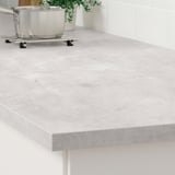 EKBACKEN Countertop, light gray concrete effect/laminate, 98x1 1/8 "