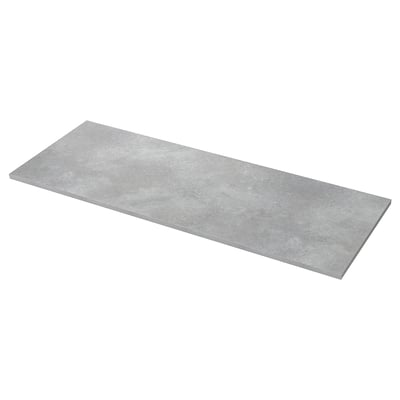 EKBACKEN Countertop, light gray concrete effect/laminate, 74x1 1/8 "