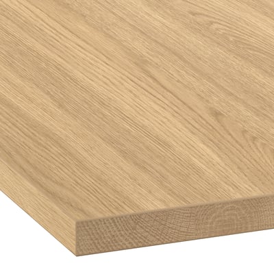 EKBACKEN Countertop, light oak effect/laminate, 74x1 1/8 "