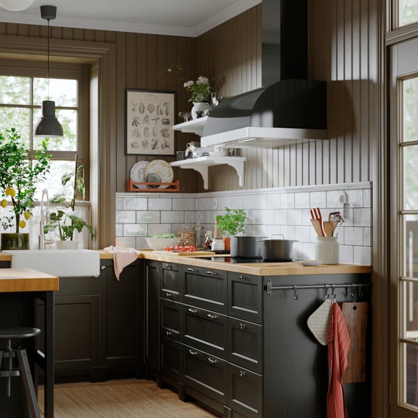 EKBACKEN Countertop, light oak effect/laminate, 98x1 1/8 "