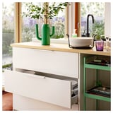 EKBACKEN Countertop, plywood effect/laminate, 98x1 1/8 "
