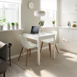 EKEDALEN / GRÖNSTA Table and 2 chairs, white/white, 31 1/2/47 1/4 "