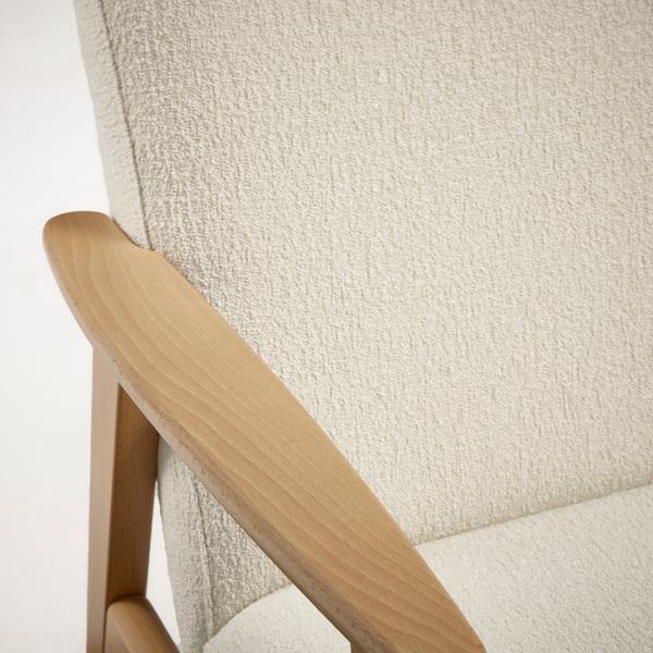 EKENÄSET Armchair, oak effect/Axvall off-white