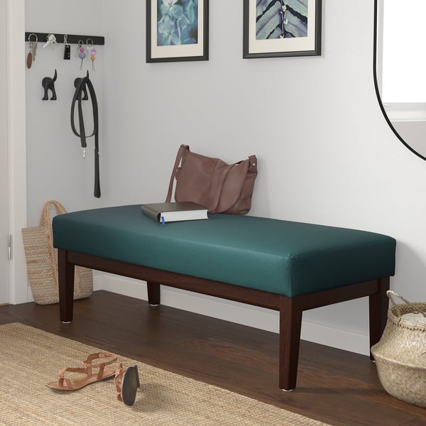 EKENÄSET Bench, Kelinge gray-turquoise, 44 1/8 "