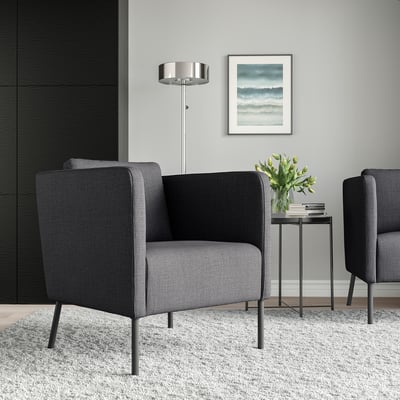EKERÖ Armchair, Skiftebo dark gray