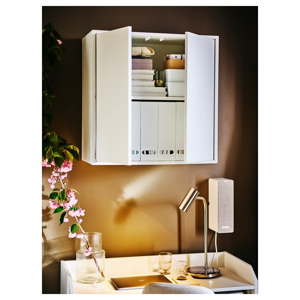 EKET Cabinet with 2 doors and shelf, white - IKEA