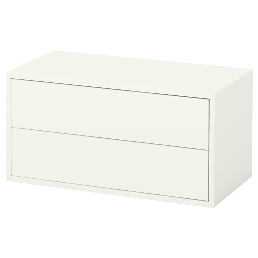 EKET with 2 drawers, white, Width 27 1/2" IKEA