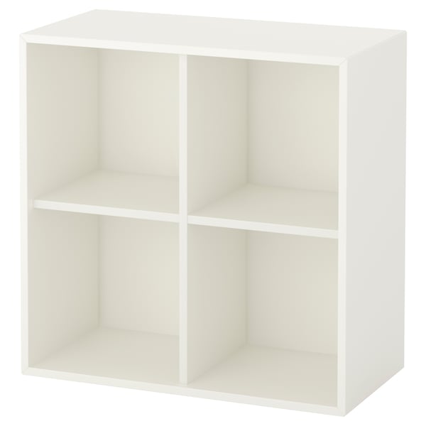 EKET Cabinet with 4 compartments, white, 27 1/2x13 3/4x27 1/2 "
