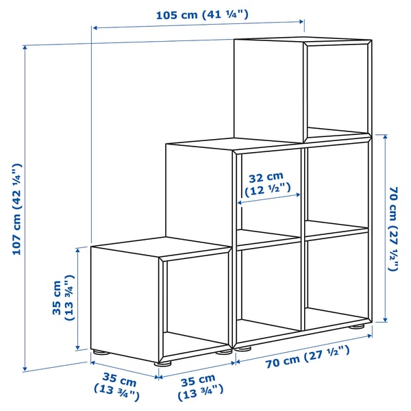 Cube de rangement 30 x 30 cm smart (lot de 2)