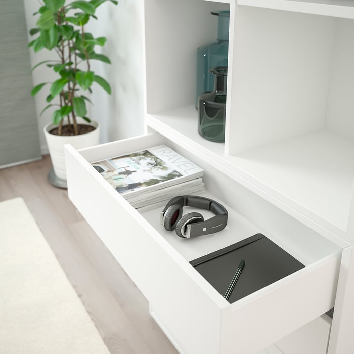 EKET Storage combination with feet, white, 271/2x133/4x831/2" IKEA