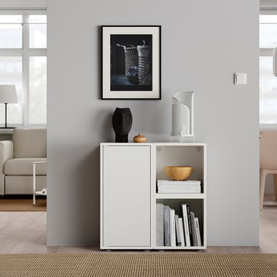 EKET Storage combination with feet, white, 27 1/2x13 3/4x28 3/8 "