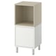 EKET Storage combination with legs, white/beige, 13 3/4x13 3/4x31 1/2 "