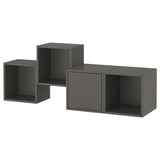 EKET Wall-mounted cabinet combination, dark gray, 55 1/8x13 3/4x20 7/8 "
