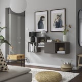 EKET Wall-mounted cabinet combination, dark gray, 55 1/8x13 3/4x20 7/8 "