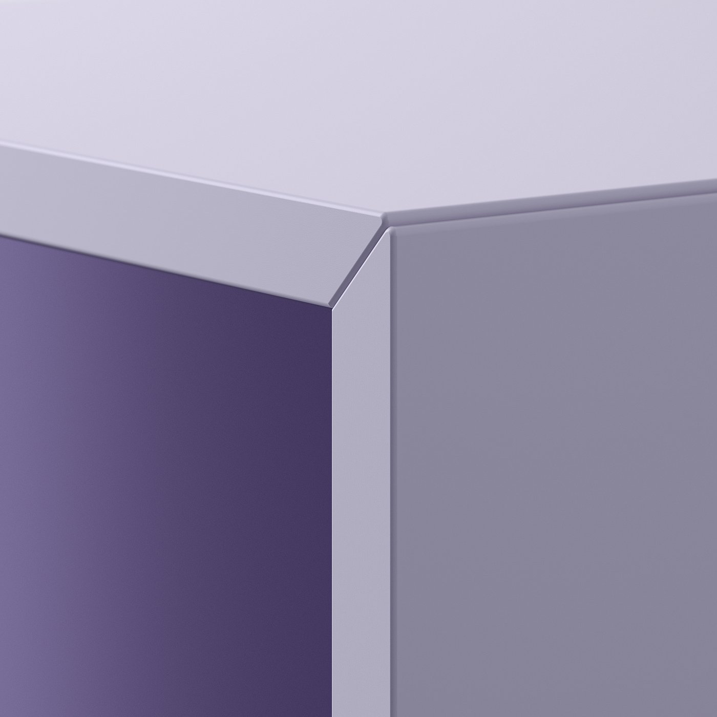 EKET wall-mounted cabinet combination, pale lilac, 271/2x97/8x413